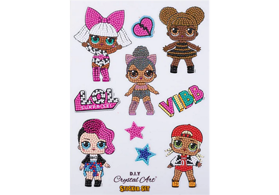 Crystal Art Sticker LOL Characters Set of 10