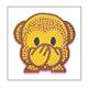 Crystal Art Sticker "Monkey" Motif mit Werkzeug