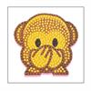 Crystal Art Sticker "Monkey" Motif mit Werkzeug