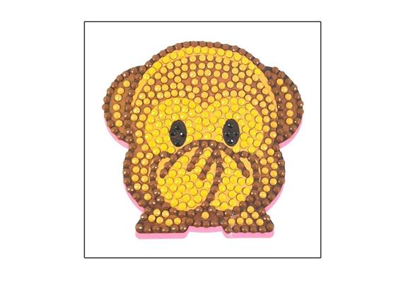 Crystal Art Sticker "Monkey" Motif mit Werkzeug