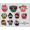 Crystal Art Sticker "Owl Life" Sticker Set of 10