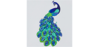 Crystal Art Sticker "Peacock" Motif mit Werkzeug