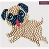 Crystal Art Sticker Playful Pup 9 x 9 cm