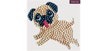 Crystal Art Sticker Playful Pup 9 x 9 cm