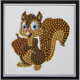 Crystal Art Sticker "Smiling Squirrel" Motif mit Werkzeug