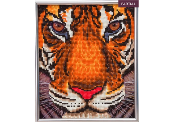 Crystal Art "Tiger Face" Bilderrahmen 21 x 25 cm