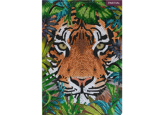 Crystal Art "Tiger in the Forest" Notizbuch Kit, 26 x 18 cm