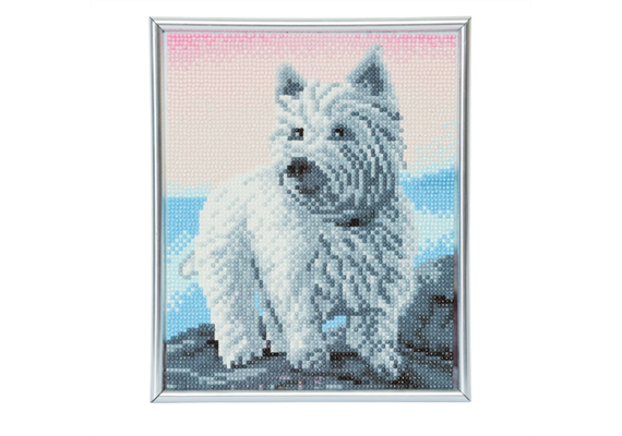 Crystal Art "Westie" Bilderrahmen 21 x 25 cm