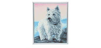 Crystal Art "Westie" Bilderrahmen 21 x 25 cm