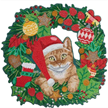 Crystal Art Wreath - Christmas Cat 30 cm | Bild 2