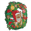 Crystal Art Wreath - Christmas Cat 30 cm | Bild 3