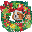 Crystal Art Wreath - Christmas Dog 30 cm | Bild 3