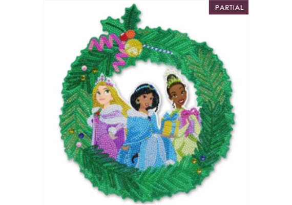 Crystal Art Wreath Christmas Princess 30 cm Disney