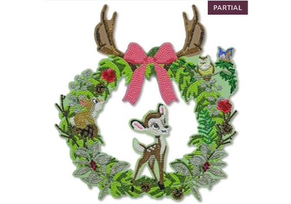 Crystal Art Wreath - Disney Bambi, 30 cm