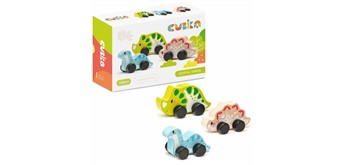 Cubika - Holzspielzeug fahrende Dinos 3-teilig
