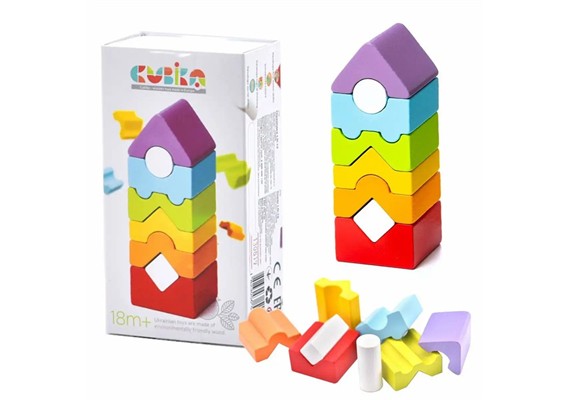 Cubika - Holzstapelturm 8 Teile
