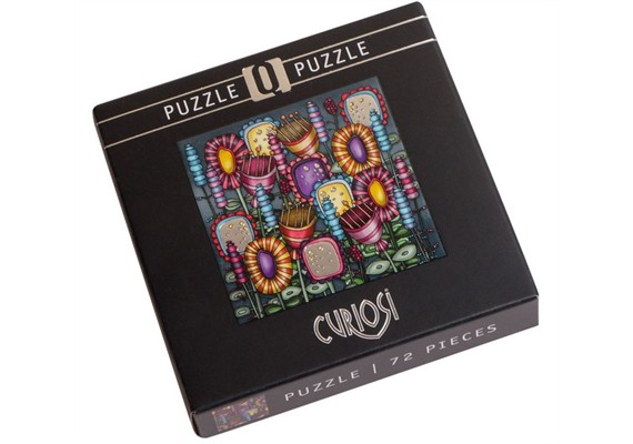 Curiosi - Q Puzzle – Silber 1 (bunte Blumen)