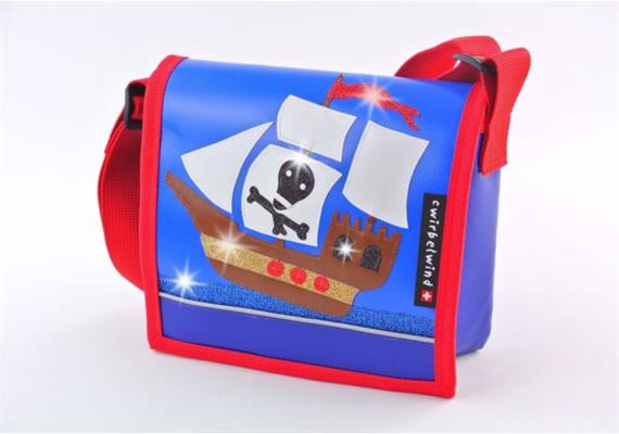 cwirbelwind Kindergartentasche Piratenschiff Glitzer