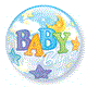 Deco Bubble Ø 56 cm BABY Boy hellblau ohne Füllung