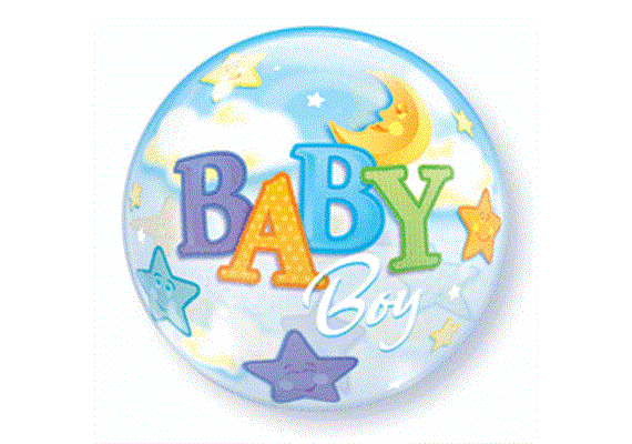 Deco Bubble Ø 56 cm BABY Boy hellblau ohne Füllung