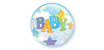 Deco Bubble Ø 56 cm BABY Boy hellblau ohne Füllung