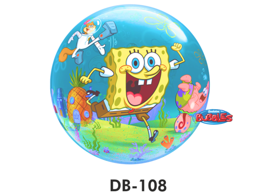 Deco Bubble Ø 56 cm, Birthday Spongebobs World, ohne Füllung
