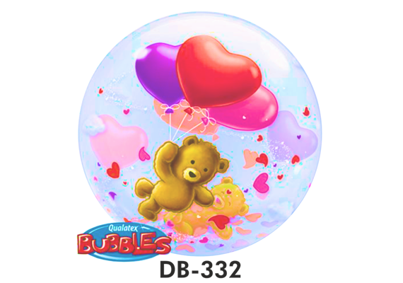 Deco Bubble Ø 56 cm, Teddy Love, ohne Füllung