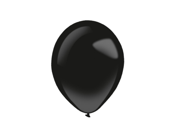 Deko-Rundballons Ø 28 cm, schwarz 50-er Pack