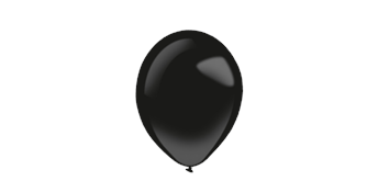 Deko-Rundballons Ø 28 cm, schwarz 50-er Pack