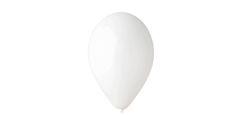 Deko-Rundballons Ø 35 cm, weiss pastell, 100er Pack