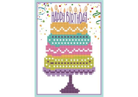 Diamond Dotz Grusskarte Birthday 12.6 x 17.7 cm