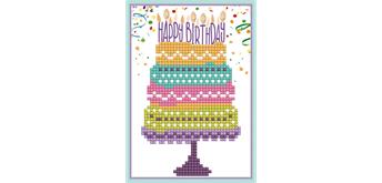 Diamond Dotz Grusskarte Birthday 12.6 x 17.7 cm