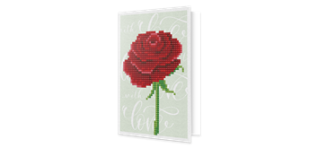 Diamond Dotz Grusskarte Love Rose 12.6 x 17.7 cm