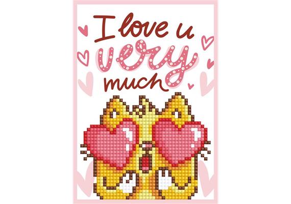 Diamond Dotz Grusskarte Love You 12.6 x 17.7 cm