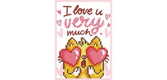 Diamond Dotz Grusskarte Love You 12.6 x 17.7 cm