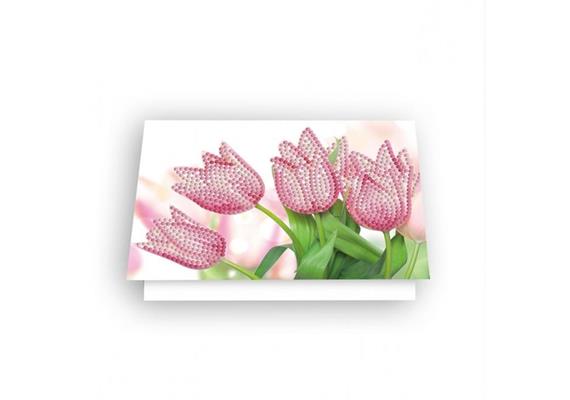 Diamond Dotz Grusskarte Tulips 12.6 x 17.7 cm
