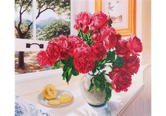 Diamond Dotz Roses by the Window 57 x 49 cm