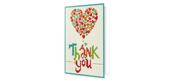 Diamond Dotz Thank You Heart 12.6 x 17.7 cm