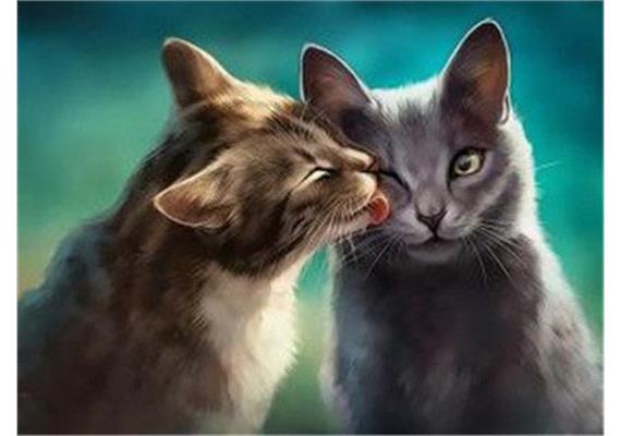Diamond Painting 6037-40081 Katzenliebe 25 x 35 cm