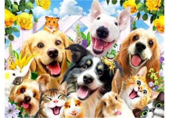 Diamond Painting 6037-40121 Tierisches Selfie 25 x 35 cm