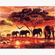 Diamond Painting 6037-40191 Elefanten in der Savanne 25 x 35 cm