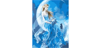 Diamond Painting 6037-40231 Frau im Mond 25 x 35 cm