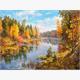 Diamond Painting 6037-40641 Flusslandschaft 25 x 35 cm