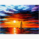 Diamond Painting 6037-40701 Segelschiff im Sonnenuntergang 25 x 35 cm