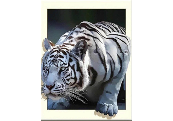 Diamond Painting 6037-40731 Weisser Tiger 25 x 35 cm