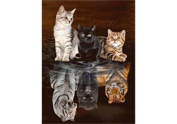 Diamond Painting 6037-40831 Drei Katzen 25 x 35 cm