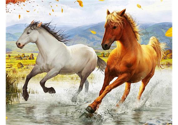 Diamond Painting 6037-40841 Pferde im Galopp 25 x 35 cm