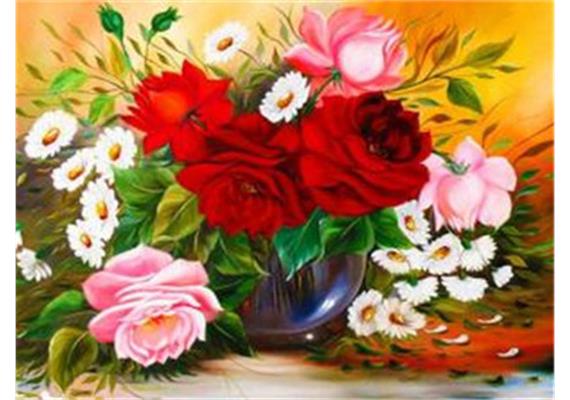 Diamond Painting 6037-50071 Sommerlicher Blumenstrauss 33 x 44 cm
