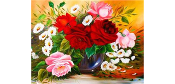 Diamond Painting 6037-50071 Sommerlicher Blumenstrauss 33 x 44 cm