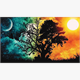 Diamond Painting Baum bei Nacht 50 x 40 cm